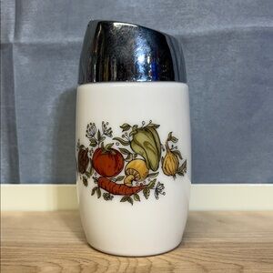 Vintage Dominion Glass Spice of Life Milk Glass Lidded Sugar Dispenser
